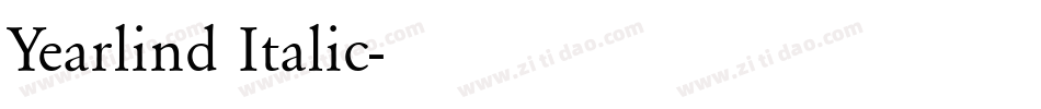 Yearlind Italic字体转换